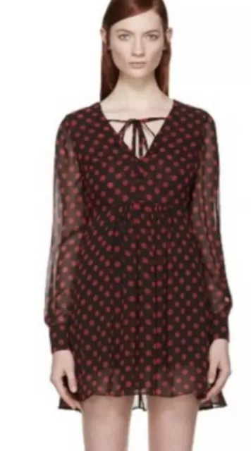 20. Alexander McQueen McQ Black Polka Dot Dress 6 Euc