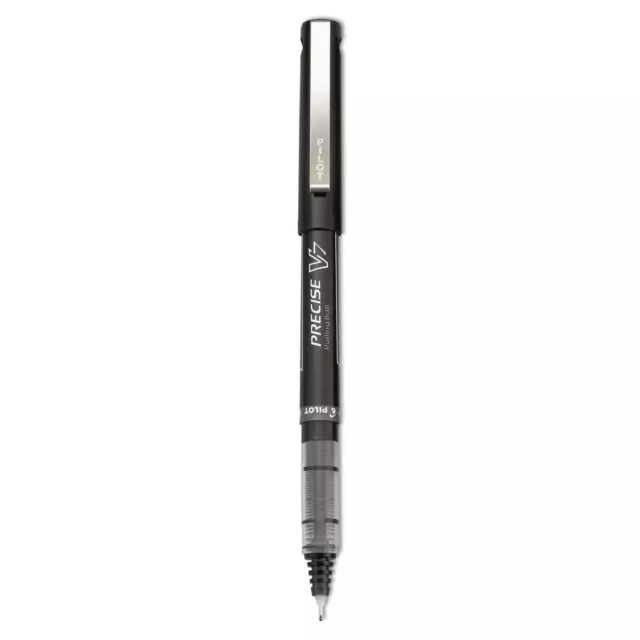 Pilot Precise V7 Roller Ball Stick Pen Precision Point Black Ink .7mm Dozen