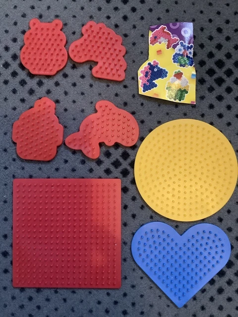 Schablonen für Bügelperlen, Delfin, Muffin, Eule,Pferdchen, Herz, Kreis, Quadrat