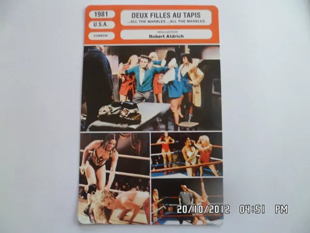 CARTE FICHE CINEMA 1981 DEUX FILLES AU TAPIS Peter Falk Vicki Frederick L.London