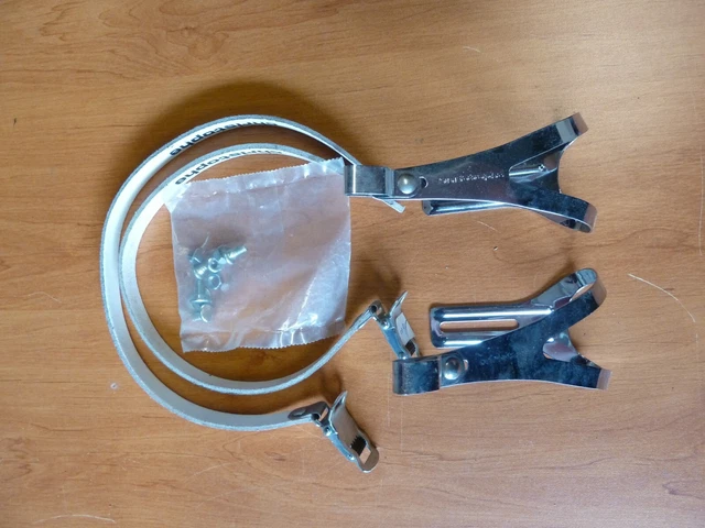 ANCIEN CALE PIEDS ANDRÉ LEDUCQ Vélo 1935 1940 + Sangle-Clip toe old bike bici EUR 35,00