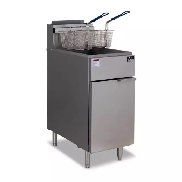 Commercial Gas Deep Fryer, Single 25L Vat 4 Burner 2 baskets  LPG