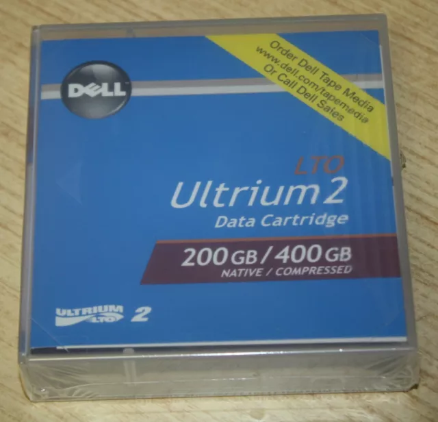 Dell LTO Ultrium 2 Data Cartridge 200GB/400GB x5 - New & Sealed 3