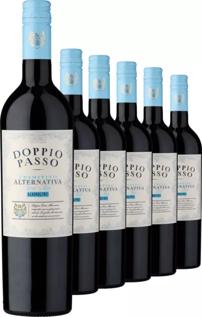 DOPPIO PASSO "PRIMITIVO-ALTERNATIVA" - alkoholfreier Rotwein Italien - (6x0,75l)