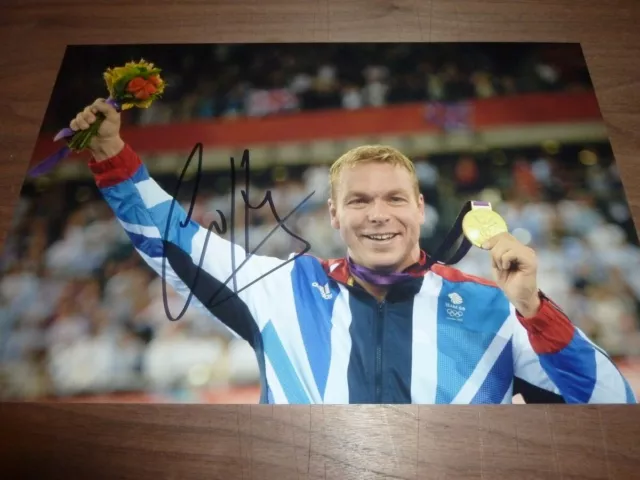 CHRIS HOY signed 12X8 photo LONDON 2012 OLYMPICS + COA