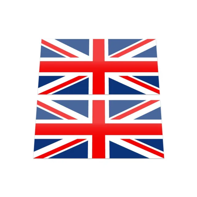 2x UK FLAG British Union Jack Laminated Car, Window, Bumper Vinyl Decal Stickers