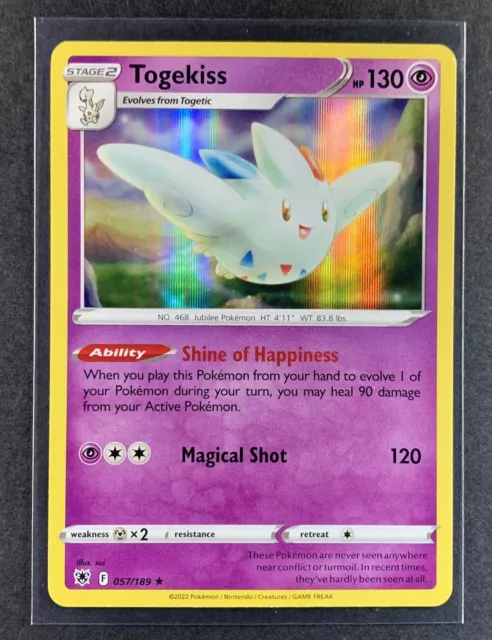 Togekiss - 57/189 - Pokémon Radiación Astral - Casi Nuevo Holo Tarjeta Rara