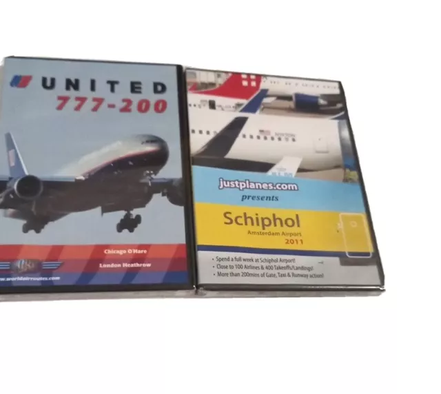 Just Planes Cockpit Video DVD - United 777-200 Schiphol Amsterdam 2 DVD NEW RARE