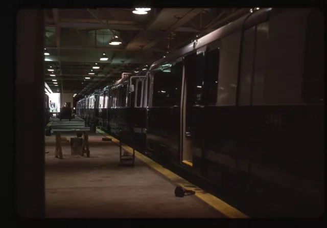 Transit Slide - Boston MBTA Line of LRV Train Cars 1978 Riverside Car House Shop