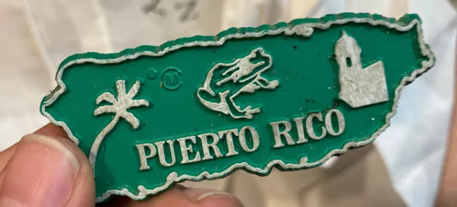 Vintage Fridge Magnet 50 States Travel Puerto Rico US USA America