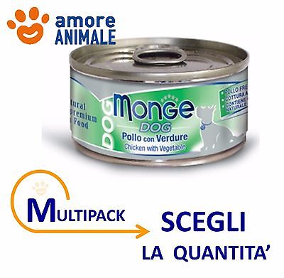 MULTIPACK Monge Dog Natural Pollo con Verdure 95 gr  Cibo umido per cane cani