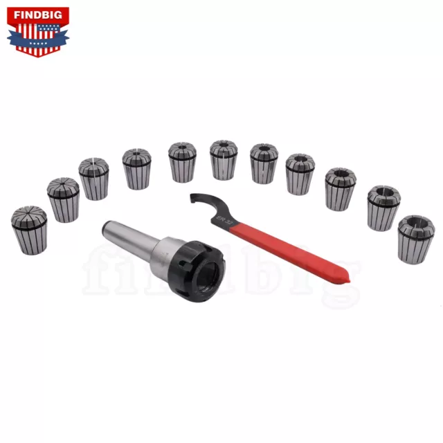 11Pcs ER32 Collet Set MT3 Shank Chuck Tools for Milling Machine, Lathe, Drilling