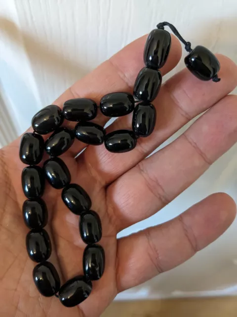 Schwarz Onyx Edelstein Tasbih Gebet Perlen Effekt Maske Tesbih Subha 684