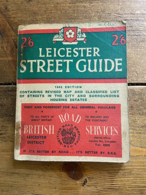 1963 LEICESTER STREET Guide Map Bus Route Numbers British Road Services ...