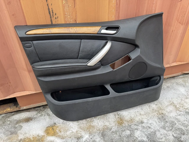 2000-2006 BMW E53 X5 SUV Door Panel Driver Black Leather Stitched ...