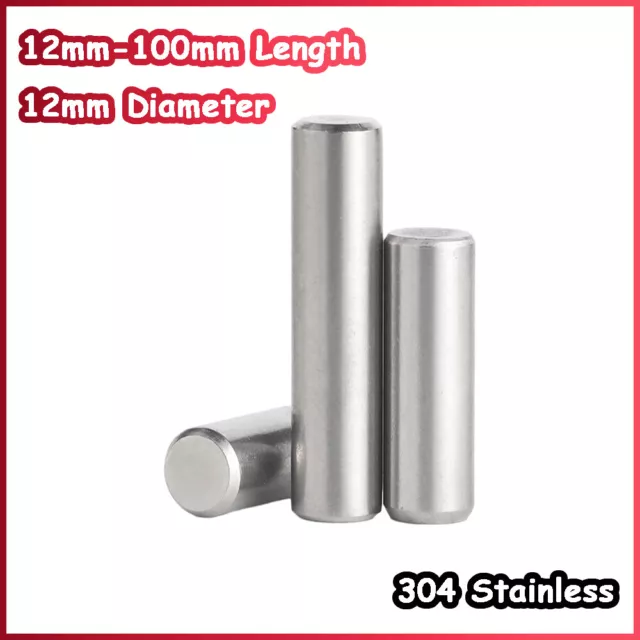 Dowel Pins Cylindrical Pin A2 Stainless Steel Solid Positioning Pin 12mm Dia