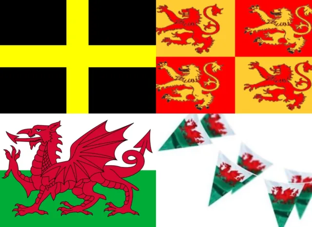 Wales Cymru Am Byth St David's Owain Glyndwr Bunting Party Patriotic Flag