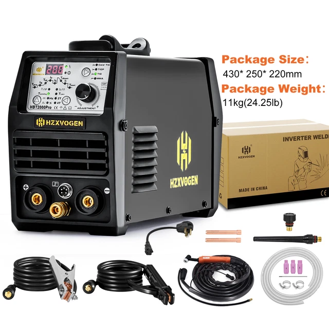HZXVOGEN Tig Welder Cold Tig Welding Machine 200A Pulse Adjustment 1-900ms US