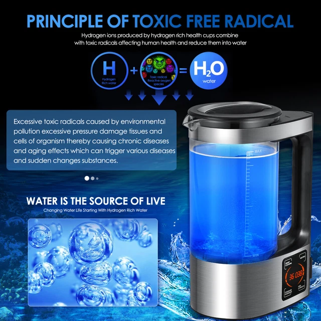 2L Kangen Water Electric Hydrogen Rich Water Ionizer Generator Machine Portable 2L Kangen Water Electric Hydrogen Rich Water Ionizer Generator Machine Portable