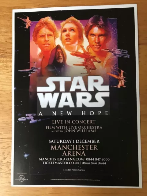 Star Wars - A New Hope - Live In Concert Manchester 2018 Uk Tour Flyer (Size A5)
