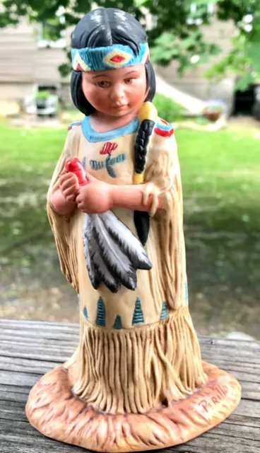 Blue Spruce Native American Figure Signed By Gregory Perillo