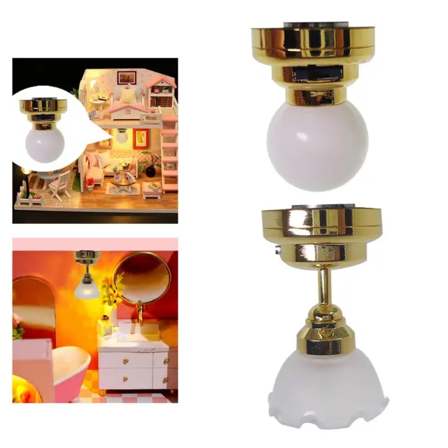 1:12 Scale Dollhouse Ceiling Lamp for Photo Props Dining Room Living Room