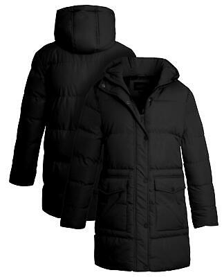 Girls Jacket Essential Padded Coat Black Age 10 9 8 12 13 7 11 Years Showerproof