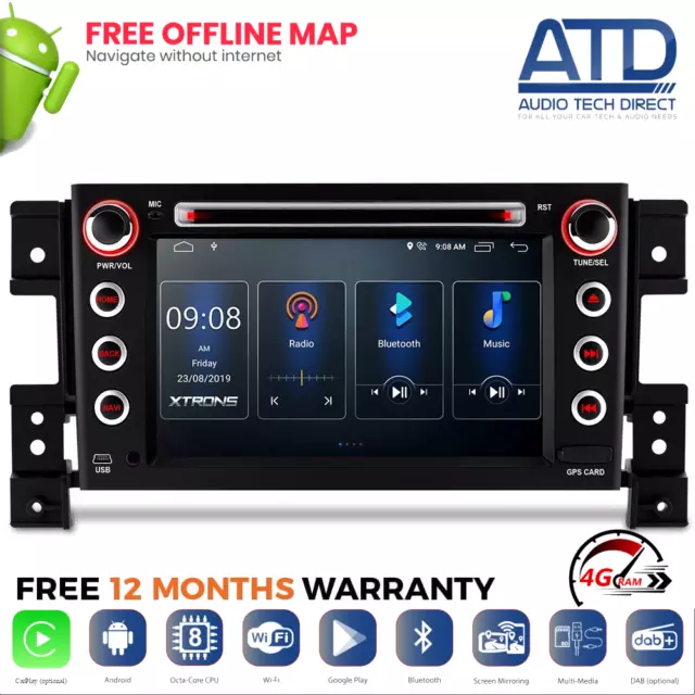 Voiture Radio pour Suzuki Grand Vitara Android 10.0 DAB Wifi Bluetooth Dsp GPS