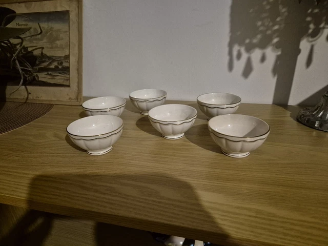 Lot De 3 Bols Anciens Sarreguemines Décor Pochoir - Céramique Occasion France