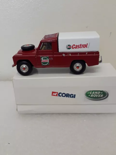 Vintage Corgi  Diecast Landrover 109Wb  (Castrol)  Pickup Truck Model