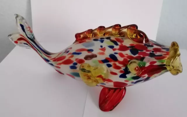 Dekorativer Murano Fisch Koi Karpfen, Murano Glas Figur, mehrfarbig