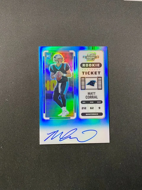 2022 Panini Contenders Optic Matt Corral Rookie Ticket auto Teal 38/99