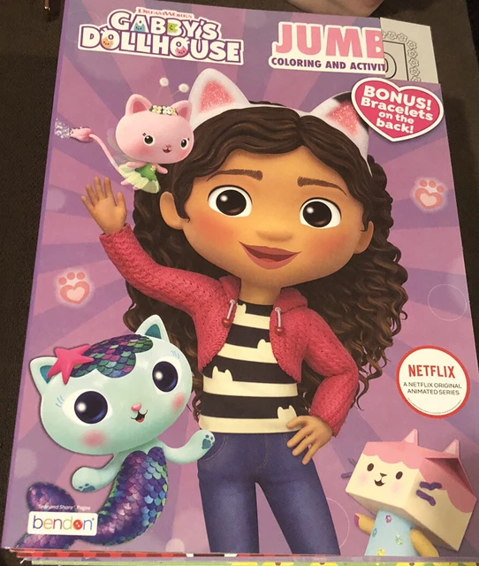 GABBY'S DOLLHOUSE JUMBO Coloring & Activity Book (2021) NEW Bracelets