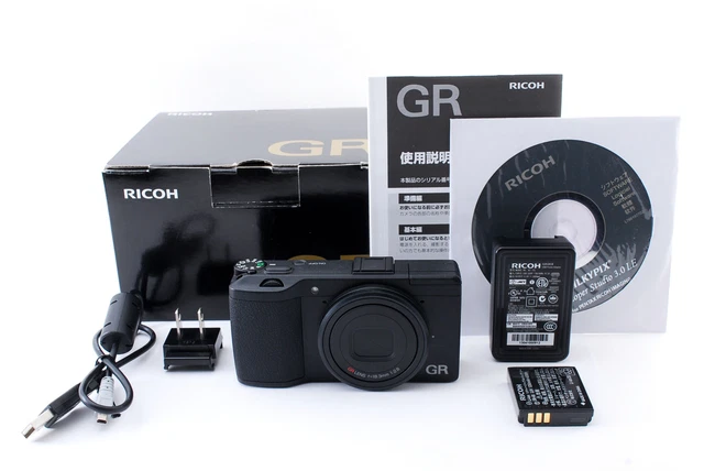 Ricoh GR 16.2MP Digital Compact Camera Black From Japan [Near Mint In Box] #1122