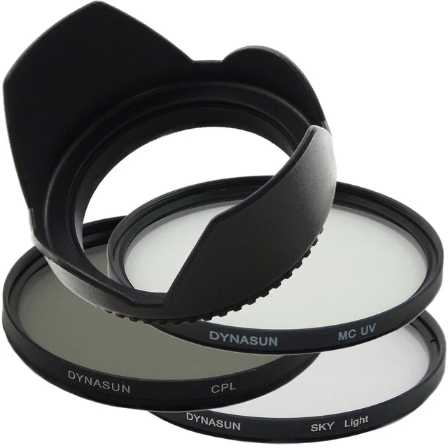 DynaSun Filtre Multicoated UV 55mm Polarisant Circulaire +Sky +Pare Soleil 55 mm