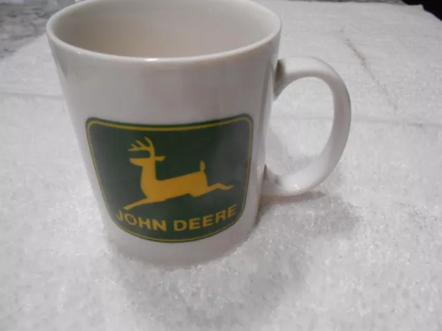 John Deere Logo Coffee Mug Cup White Green Yellow Gibson