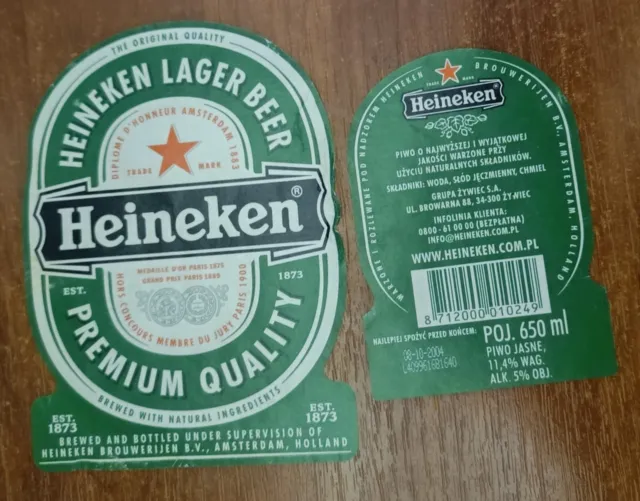 Beer label – Heineken 0.65  - 2004  year / Heineken ( Poland)  (№ 255)