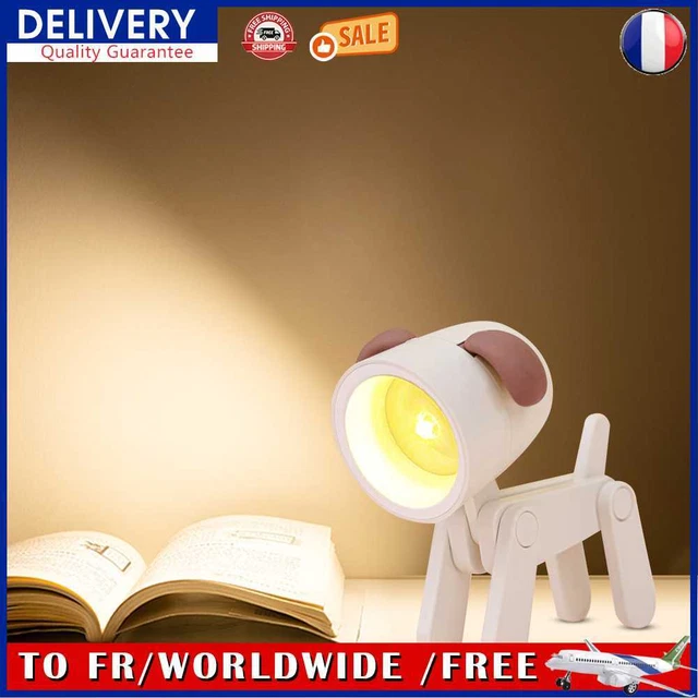 Animal Bedroom Lamp Adjustable Desktop Lamp for Room Decoration (Dog Beige)