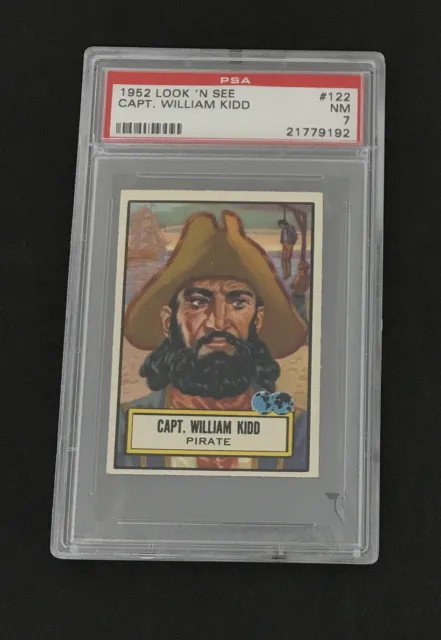 1952 Topps Look 'N See Capt. William Kidd # 122 PSA 7 NM