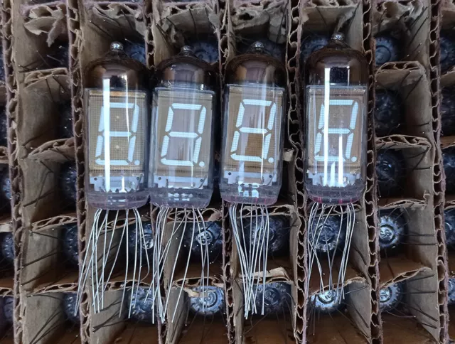 4x IV-11 Nixie VFD Soviet Tubes ИВ-11 DIGITAL CLOCK lot of 4pcs