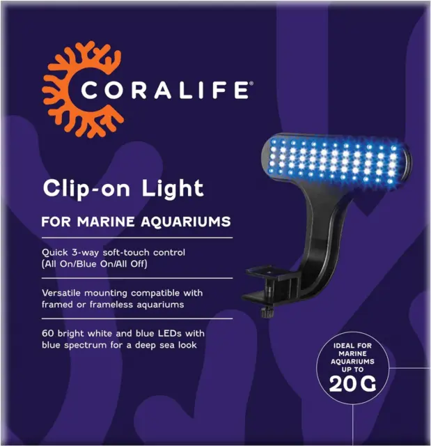 Aquarium Fish Tank Marine Salt Water Clip-On LED Light