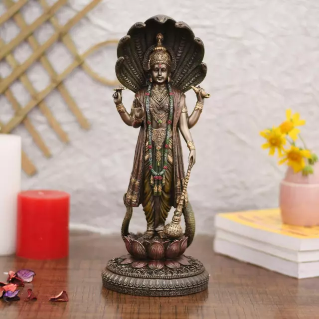 Hindu God Standing Lord Vishnu God Idol Statue Figurine Gift