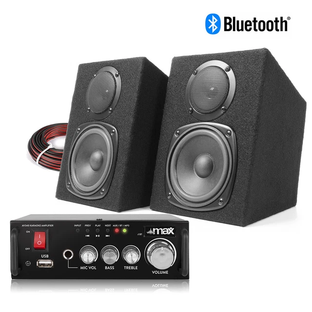HIFI SPEAKERS AND Stereo Amplifier with Bluetooth & USB, Home Audio