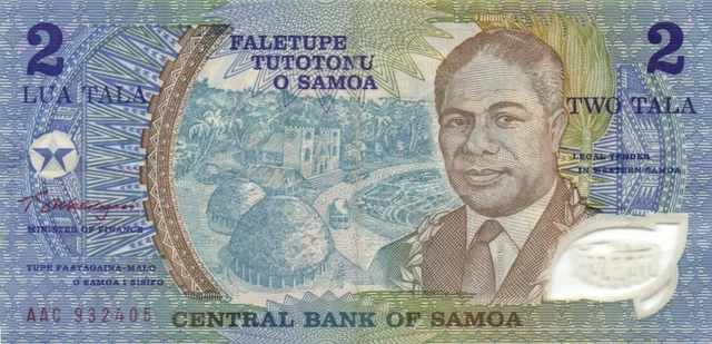 Samoa P.31c  2 Tala pref. AAC 1990 VF