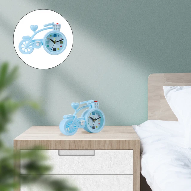 Desktop-Dekor Moderner Wecker Motorrad Wecker Blaue Geschenke Reiseuhr Tischuhr