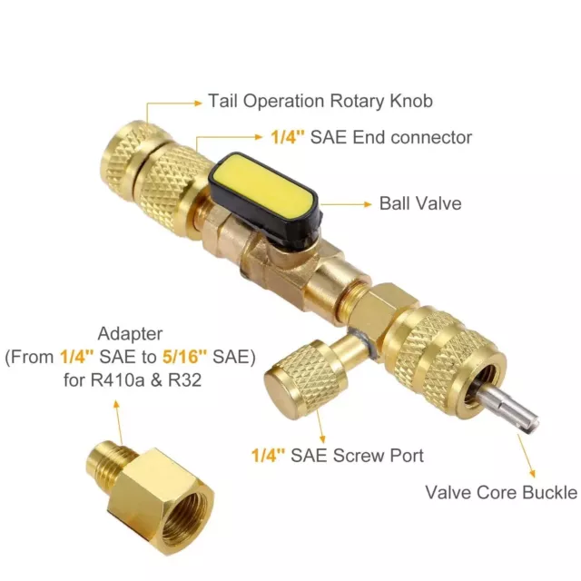 R410A R22 R404C Double Head Valve Core Installation Tools