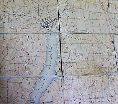 Phelps New York Quadrangle Topographic Survey Map 1918 Includes Canandaigua 2