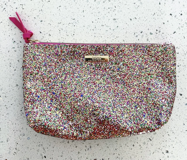 Trina Turk Glitter Makeup / Cosmetics Bag