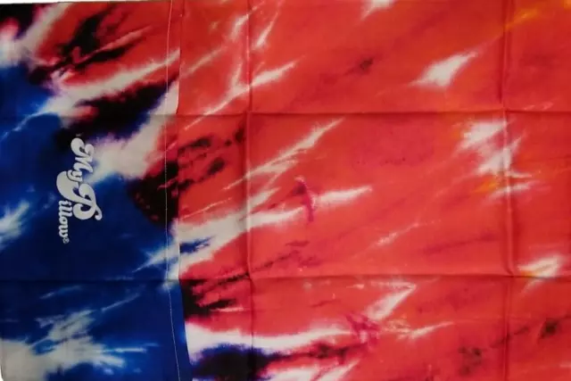 MY PILLOW Travel Pillow Case GENUINE Roll N Go Case TIE DYE - RED, WHITE, BLUE