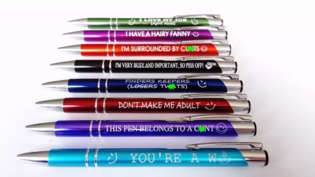 Funny Pens - Rude Cheeky Novelty Office Stationary Secret Santa Sweary Pen Fun 2